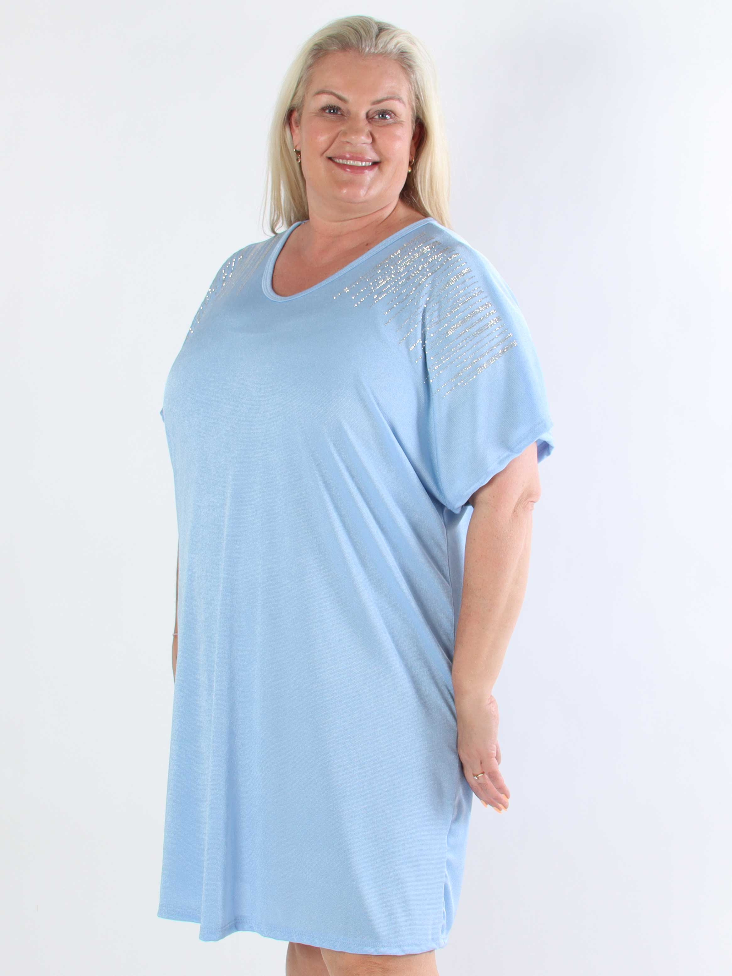 Phoebe - Viskos plus size tunikaklänning strass